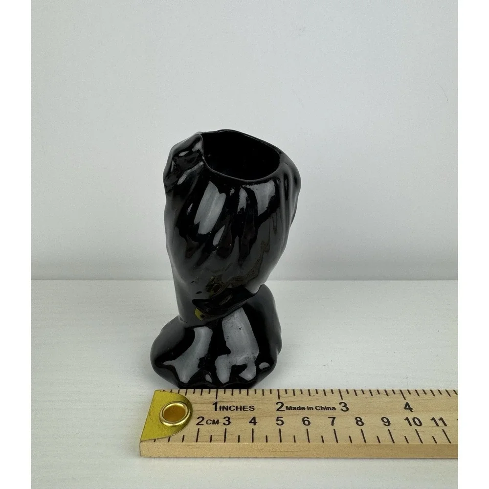 Vintage Vanity Make Up Storage Vase Flower Art Deco Decor Pinup Bust‎ Retro Mod